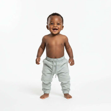 Grey Poplin Jogger Mid Grey Nawao.com