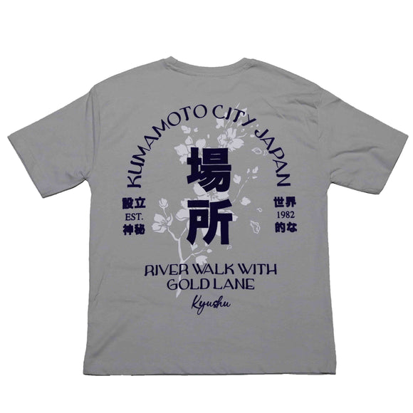 Grey Print Oversize Tshirt Nawao.com