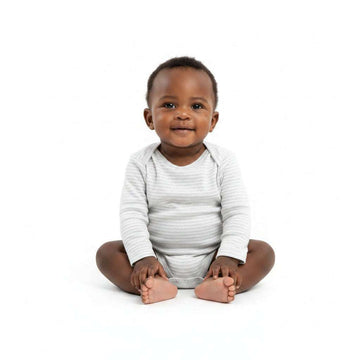 Grey Safari Aop   Stripe Pack Of 2 Bodysuit Mid Grey Nawao.com