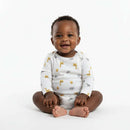 Grey Safari Aop   Stripe Pack Of 2 Bodysuit Mid Grey Nawao.com
