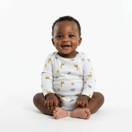 Grey Safari Aop   Stripe Pack Of 2 Bodysuit Mid Grey Nawao.com