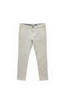 Grey Satin Skim Fit Chino Mid Grey Nawao.com