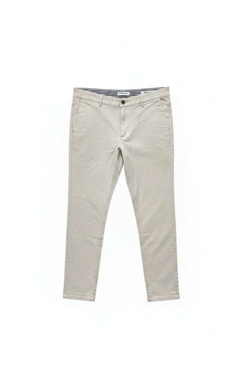 Grey Satin Skim Fit Chino Mid Grey Nawao.com