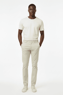 Grey Satin Skim Fit Chino Mid Grey Nawao.com