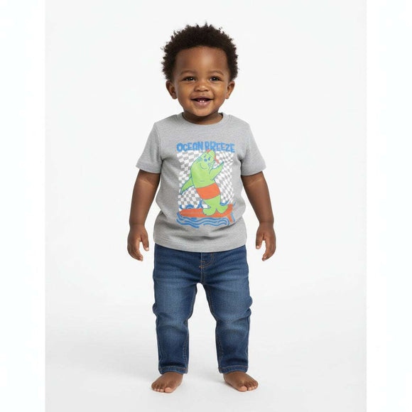 Grey Shark Ocean Breeze Tshirt Mid Grey Nawao.com