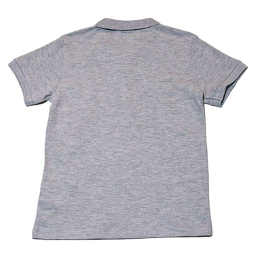 Grey Short Sleeve Emb Polo Shirt Nawao.com