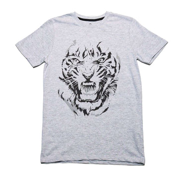 Grey Short Sleeve Graphic Tshirt Nawao.com
