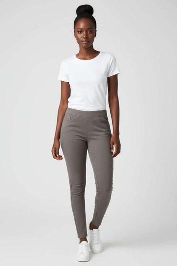 Grey Skinny  Knit Jegging Nawao.com
