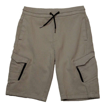 Grey Slant Cargo Pocket Pullon Shorts Nawao.com