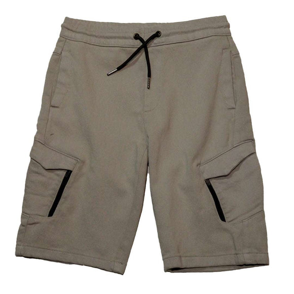 Grey Slant Cargo Pocket Pullon Shorts Nawao.com