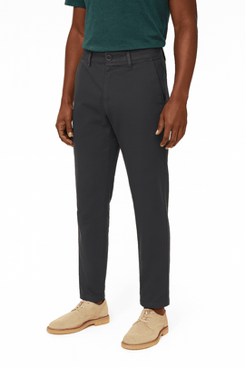 Grey Slim Fit Chino Trousers Nawao.com