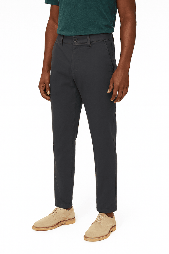 Grey Slim Fit Chino Trousers Nawao.com