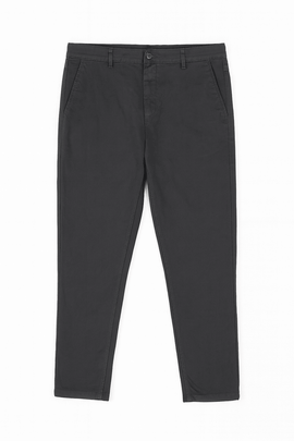 Grey Slim Fit Chino Trousers Nawao.com