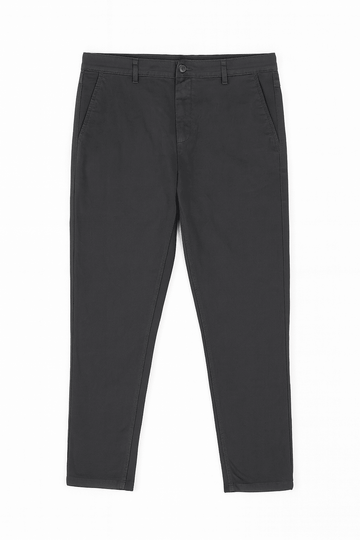Grey Slim Fit Chino Trousers Nawao.com