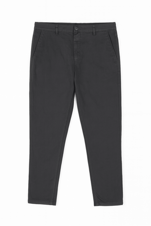 Grey Slim Fit Chino Trousers Nawao.com