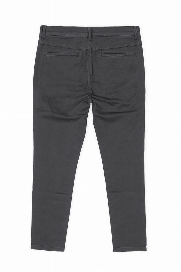 Grey Slim Fit Chino Trousers Nawao.com