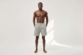 Grey Solid Shorts Nawao.com