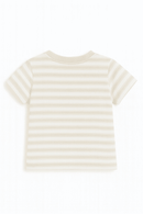 Grey Stripe Short Sleeve T Shirt Nawao.com