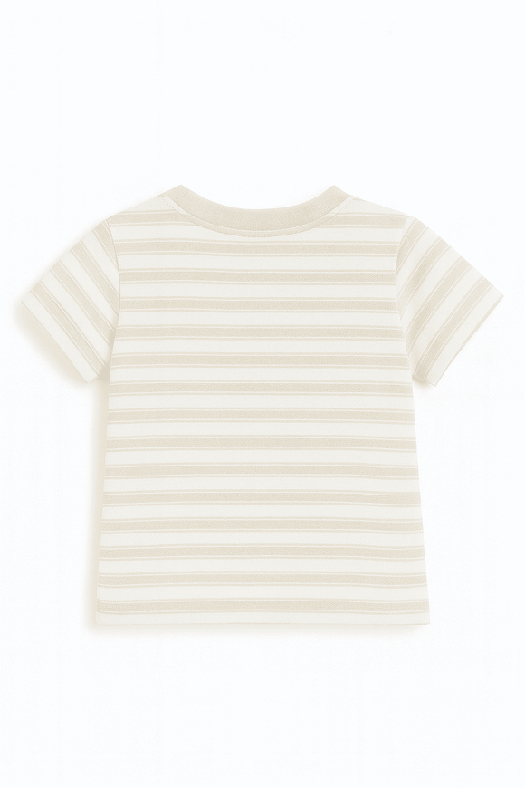 Grey Stripe Short Sleeve T Shirt Nawao.com