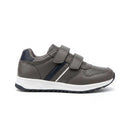 Grey Stripped Overlay Sneaker Pale Grey Nawao.com