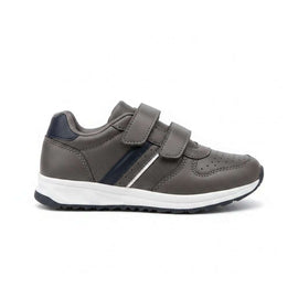 Grey Stripped Overlay Sneaker Pale Grey Nawao.com