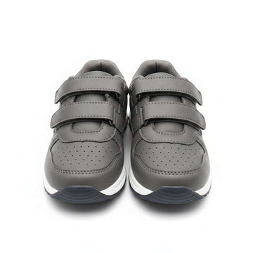 Grey Stripped Overlay Sneaker Pale Grey Nawao.com