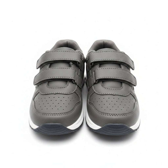 Grey Stripped Overlay Sneaker Pale Grey Nawao.com