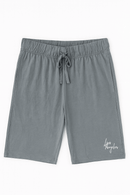 Grey T Shirt And  Pyjama Shorts Set Nawao.com