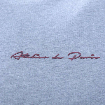 Grey Tipped T Shirt With Logo Mid Grey Nawao.com