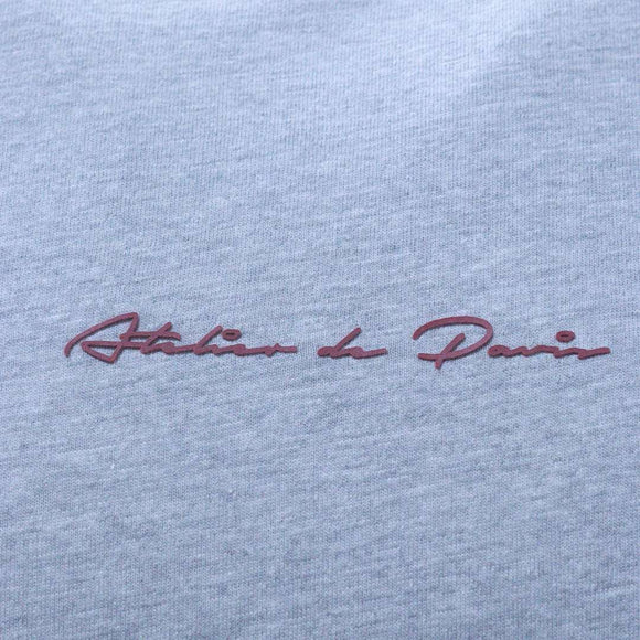 Grey Tipped T Shirt With Logo Mid Grey Nawao.com