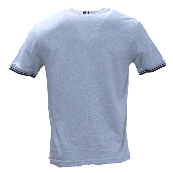 Grey Tipped T Shirt With Logo Mid Grey Nawao.com