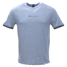 Grey Tipped T Shirt With Logo Mid Grey Nawao.com