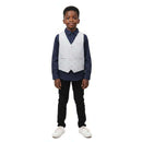 Grey Vest And Long Sleeve Shirt Set Mid Grey Nawao.com