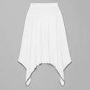 HANKY HEM CONTRAST SKIRT IVORY Nawao.com