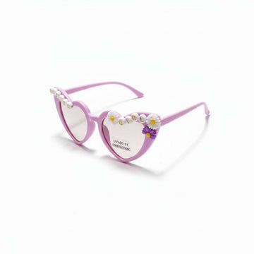Heart Shaped Embellishment Sunglasses Nawao.com