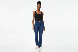 Indigo Straight Jeans Nawao.com