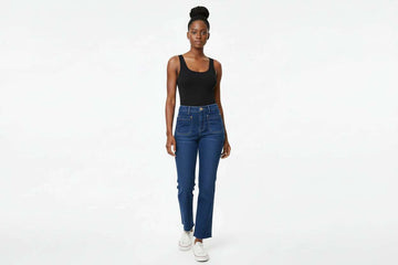 Indigo Straight Jeans Nawao.com