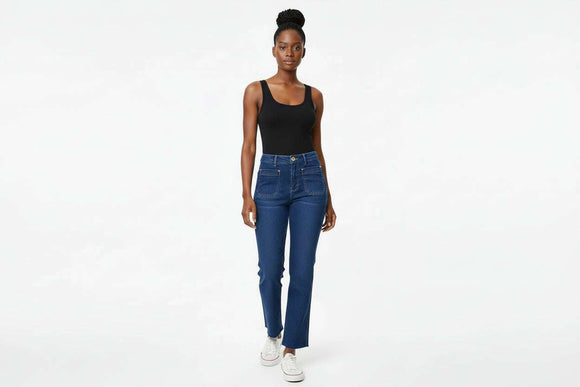Indigo Straight Jeans Nawao.com