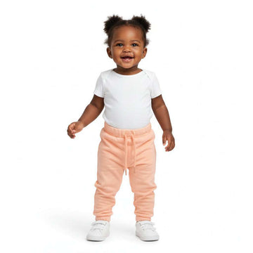Ivory All Over Print Active Pants    Solid Peach Active Pants Assorted Nawao.com