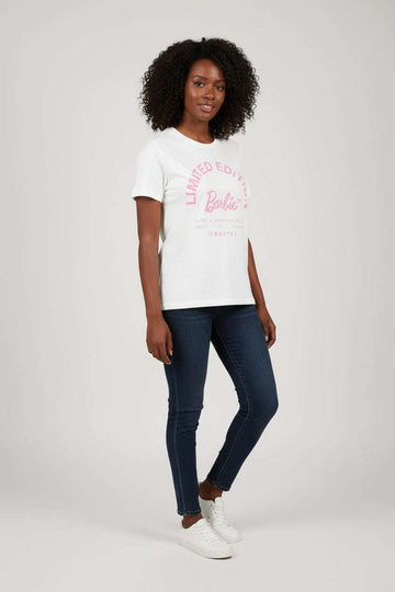 Ivory Barbie Printed T Shirt Nawao.com