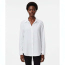 Ivory Button Front Roll Up Sleeve Shirt Ivory Nawao.com