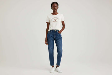 Ivory Contast Rib T Shirt Nawao.com