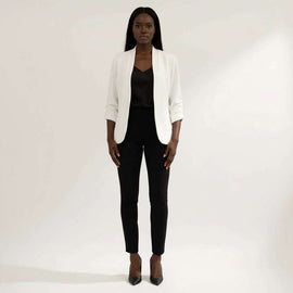 Ivory Cropped Long Sleeve Jacket Ivory Uk8 Nawao.com