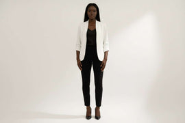 Ivory Cropped Long Sleeve Jacket Ivory Uk8 Nawao.com