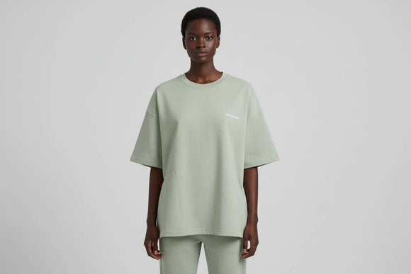 Ivory Drop Shoulder Oversize T Shirt Nawao.com