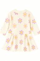Ivory Floral All Over Print Pique Dress Ivory Nawao.com
