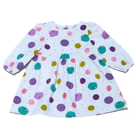 Ivory Floral Print Dress Nawao.com