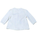 Ivory Front Embroidery Knit Blouse Nawao.com
