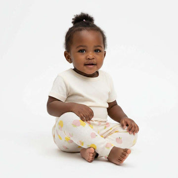 Ivory Fruity All Over Print With Self Fabric Frill On Waist  Ivory Nawao.com