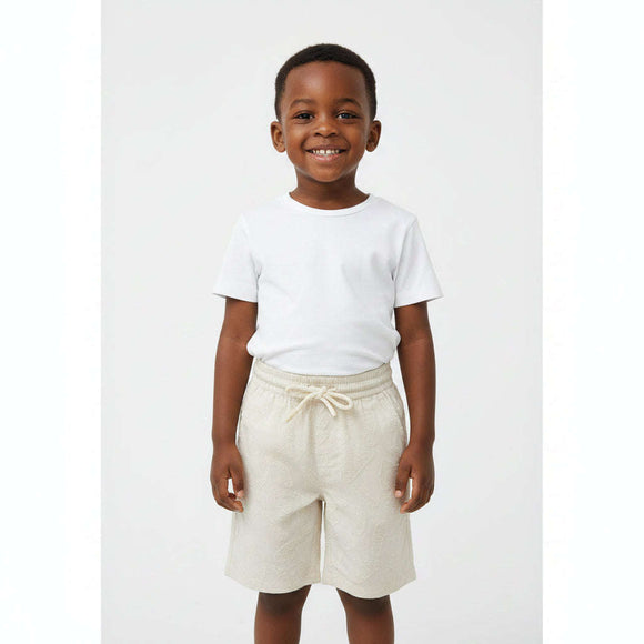 Ivory Jacquard Pullon Shorts Ivory Nawao.com